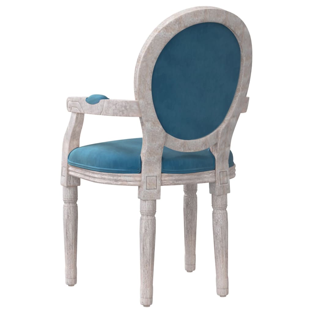 Chaise à manger 54x56x96,5 cm velours #couleur_bleu