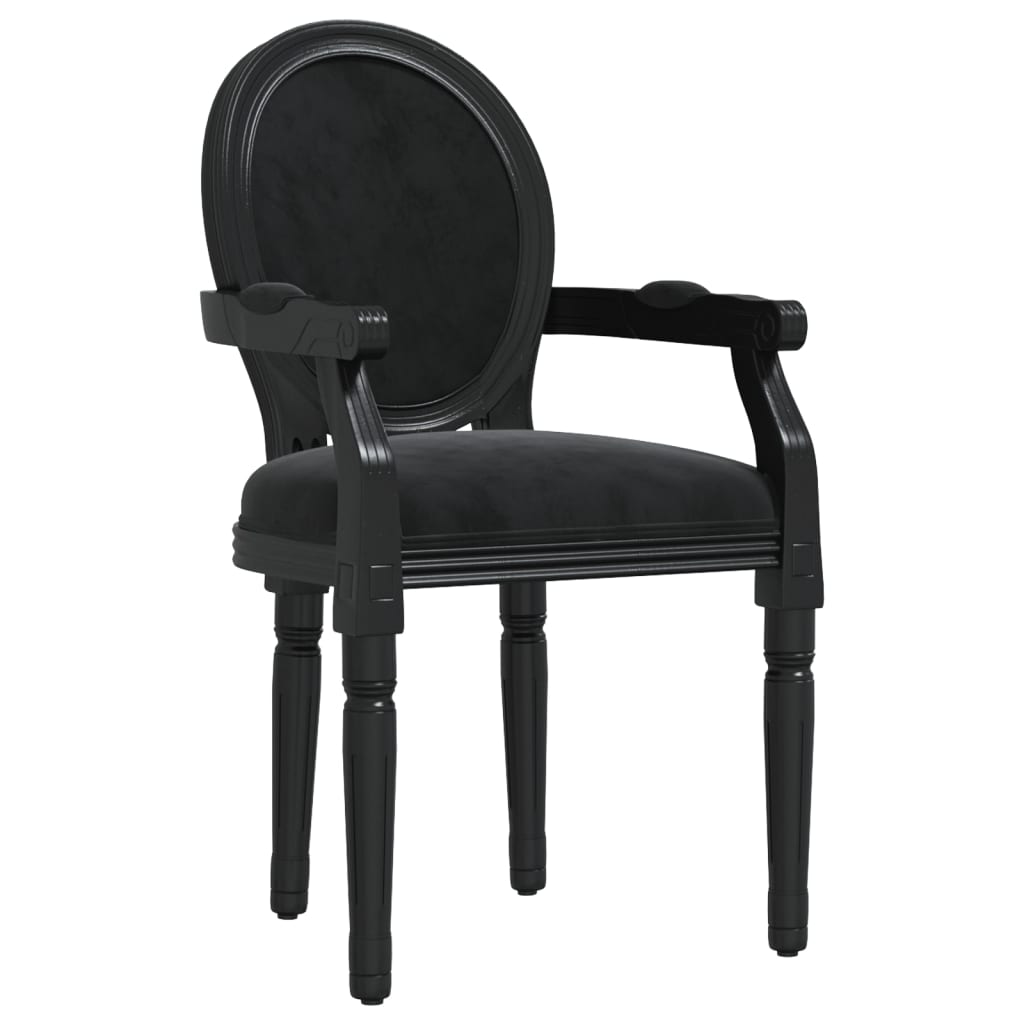 Chaise à manger 54x56x96,5 cm velours #couleur_noir