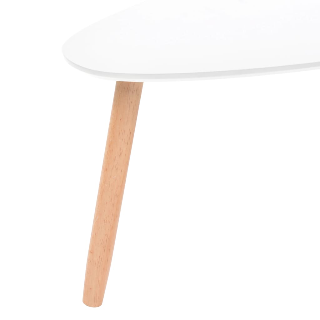 Table basse gigogne design en Bois de pin massif blanc #couleur_blanc