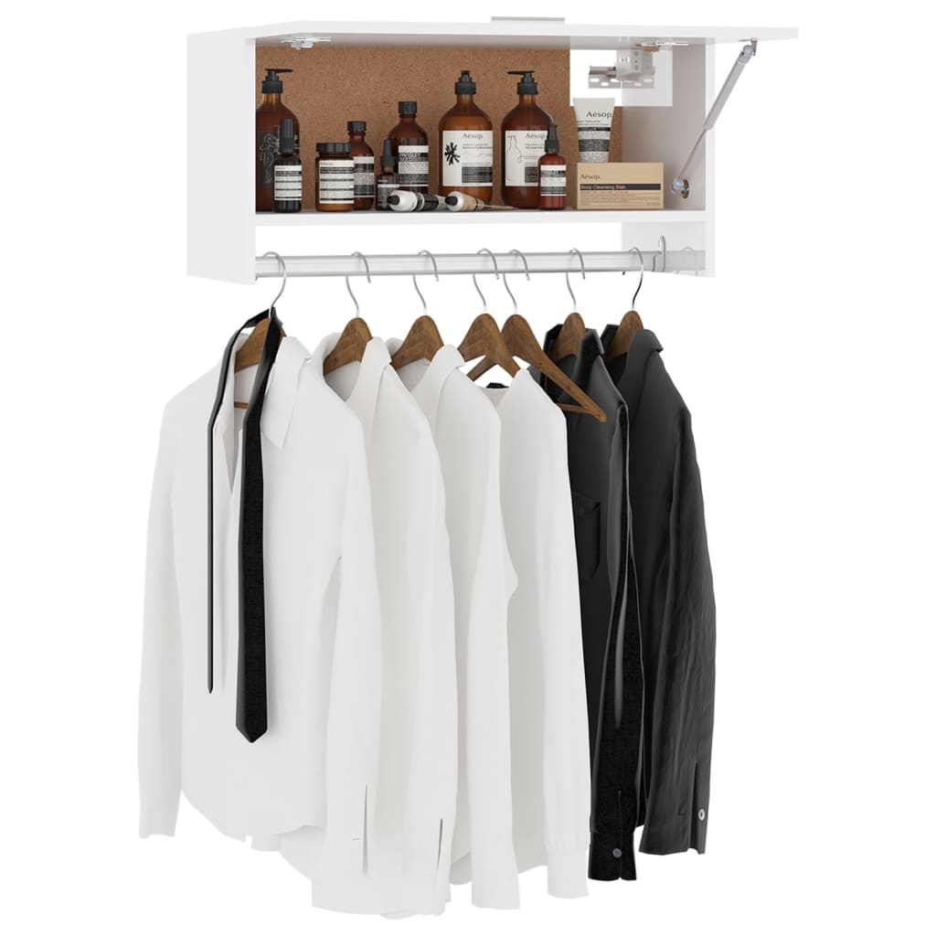 Garde-robe 70x32,5x35 cm Aggloméré #couleur_blanc brillant