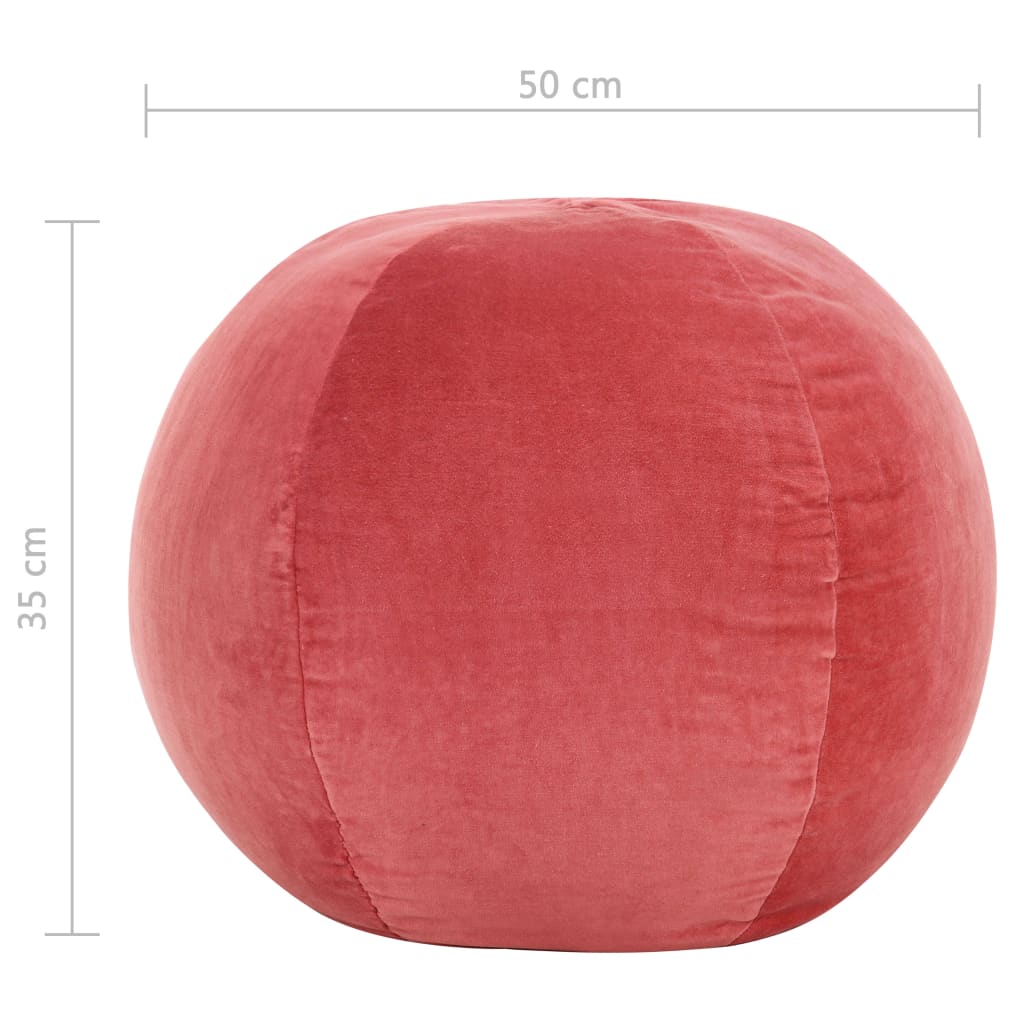 Pouf Velours de coton 50 x 35 cm #couleur_rose