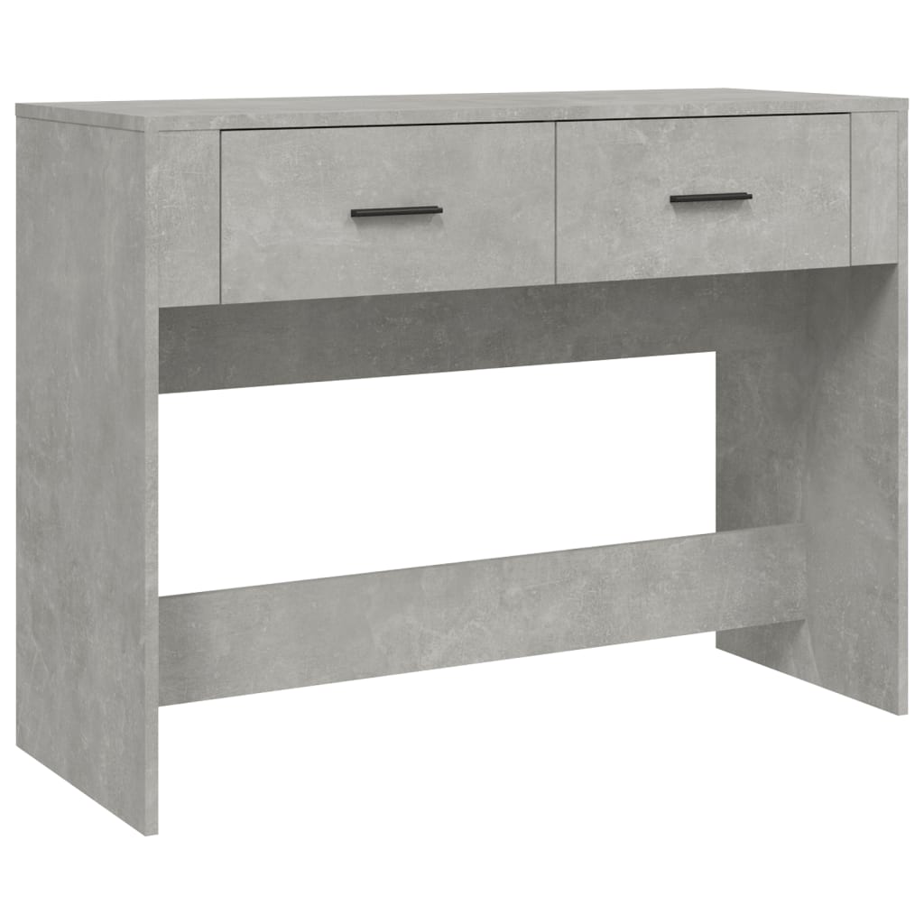 Table console 100x39x75 cm Bois d'ingénierie #couleur_gris béton