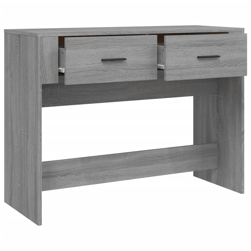 Table console 100x39x75 cm Bois d'ingénierie #couleur_Sonoma gris